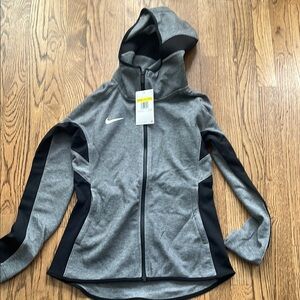 NWT Nike Heather Gray and Black Athletic Hoodie